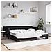 Divano Letto Con Letto Estraibile Nero 100x200 Cm In Tessuto - Foto miniatura 1