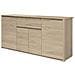 Credenza Bassa 4 Ante + 1 Cassetto - Truciolare - Rovere Dakota - Betty - 185 X 46 X 85,5 Cm - Foto miniatura 1