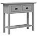 Tavolo Consolle Bodo 90x34,5x73 Cm Legno Massello Pino Grigio - Foto miniatura 2