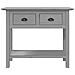 Tavolo Consolle Bodo 90x34,5x73 Cm Legno Massello Pino Grigio - Foto miniatura 3