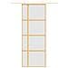 Porta Scorrevole Dorata 76x205 Vetro Smerigliato Esg Alluminio - Foto miniatura 3