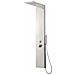 Colonna Doccia Attrezzata Easy In Acciaio Inox Cascata Cromo Lucido 150x23x53 - Foto miniatura 1