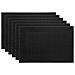 Set Tovagliette Americane Cucina Antiscivolo In Tinta Unita Lavabili In Vari Colori Set 6 Nero - Foto miniatura 1