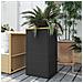 Fioriera Nera 40x40x80 Cm In Polyrattan - Foto miniatura 1