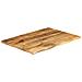 Piano Tavolo 90x60x2,5 Cm Bordi Vivi Legno Di Mango Grezzo - Foto miniatura 2