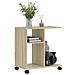 Tavolino Con Ruote Rovere Sonoma 50x30x55 Cm Legno Multistrato - Foto miniatura 3