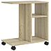 Tavolino Con Ruote Rovere Sonoma 50x30x55 Cm Legno Multistrato - Foto miniatura 6