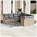 Set Divano da Giardino 8 pz con Cuscini Beige in Polyrattan - Foto miniatura 2