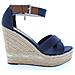 Aylin Sandals Sandali Tessile Scarpe Donna Blu Eu 39, Aylin001 Blu - Foto miniatura 1