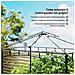 Copertura per Gazebo da Giardino per Barbecue 1.52x2.44 m a 2 Livelli in Poliestere Grigio Chiaro - Foto miniatura 3