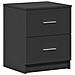 Comodino Con 2 Cassetti Nero 40x36x50 Cm - Foto miniatura 2