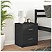 Comodino Con 2 Cassetti Nero 40x36x50 Cm - Foto miniatura 3