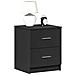 Comodino Con 2 Cassetti Nero 40x36x50 Cm - Foto miniatura 1