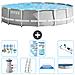 Piscina Fuori Terra - In Giro - 457x457x107 Cm - Grigio - Include Accessori Coordinati Cb45 - Foto miniatura 1