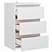 Lusso Casadino -  Comodino Bianco 40x35x62,5 Cm In Legno Multistrato - Foto miniatura 4
