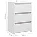 Lusso Casadino -  Comodino Bianco 40x35x62,5 Cm In Legno Multistrato - Foto miniatura 6