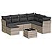 Set Divano da Giardino 8pz con Cuscini Grigio Chiaro Polyrattan - Foto miniatura 1