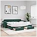 Divano Letto Estraibile Cassetti Verde Scuro 90x200cm Velluto - Foto miniatura 2