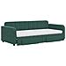 Divano Letto Estraibile Cassetti Verde Scuro 90x200cm Velluto - Foto miniatura 3