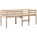 Letto a Soppalco con Tetto 75x190 cm in Legno Massello di Pino - Foto miniatura 5