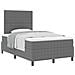 Letto con Box Spring e Materasso Grigio Chiaro 120x200 cm Tessuto in corduroy - Foto miniatura 1