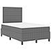 Letto con Box Spring e Materasso Grigio Chiaro 120x200 cm Tessuto in corduroy - Foto miniatura 3
