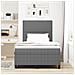 Letto con Box Spring e Materasso Grigio Chiaro 120x200 cm Tessuto in corduroy - Foto miniatura 5