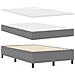 Letto con Box Spring e Materasso Grigio Chiaro 120x200 cm Tessuto in corduroy - Foto miniatura 6