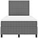 Letto con Box Spring e Materasso Grigio Chiaro 120x200 cm Tessuto in corduroy - Foto miniatura 8