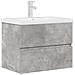 Set Mobili da Bagno 2 pz Grigio Cemento in Legno Multistrato - Foto miniatura 1