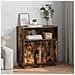 Credenza con LED Rovere fumo 71 x 34.5 x 75 cm - Foto miniatura 2