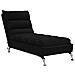 Chaise Longue Massaggi con Cuscini Nero in Tessuto - Foto miniatura 1