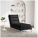 Chaise Longue Massaggi con Cuscini Nero in Tessuto - Foto miniatura 3