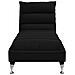 Chaise Longue Massaggi con Cuscini Nero in Tessuto - Foto miniatura 4