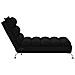 Chaise Longue Massaggi con Cuscini Nero in Tessuto - Foto miniatura 5