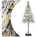 Albero di Natale con luci a strisce a LED Bianco 150 cm PE - Foto miniatura 1