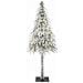 Albero di Natale con luci a strisce a LED Bianco 150 cm PE - Foto miniatura 3