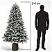 Albero Di Natale Royal 210cm Innevato Base Troco Realistica 1324 Punte Foltissimo - Foto miniatura 4