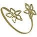 Bracciale Rigido Sottile Regolabile In Oro Doppio Irregolare (ottone) - Foto miniatura 1