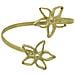 Bracciale Rigido Sottile Regolabile In Oro Doppio Irregolare (ottone) - Foto miniatura 2