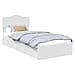 Letto con Contenitore Bianco 75 x 190 cm Legno multistrato - Foto miniatura 1