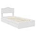 Letto con Contenitore Bianco 75 x 190 cm Legno multistrato - Foto miniatura 4