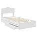 Letto con Contenitore Bianco 75 x 190 cm Legno multistrato - Foto miniatura 5