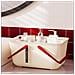 Cesto Doccia Portatile Piccolo - Organizer Bagno Con Drenaggio Rapido Red - Foto miniatura 3