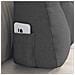 Cuscino per Schiena Grigio scuro 80 x 24 x 50 cm Tessuto - Foto miniatura 5