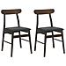Sedia da pranzo 2 pcs Marrone scuro e Nero - Foto miniatura 1