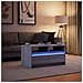 Tavolino da Salotto con Luci LED Grigio Sonoma in Truciolato - Foto miniatura 5