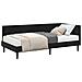 Struttura Letto Angolare con Materasso 2 pcs Nero Velluto - Foto miniatura 1