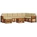 Set divani 9 pcs Naturale e Beige Legno di Acacia Massello - Foto miniatura 1