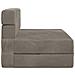 Divano Letto Pieghevole Grigio Chiaro 70 x 72 x 60 cm Tessuto - Foto miniatura 4